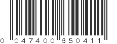 UPC 047400650411