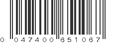 UPC 047400651067