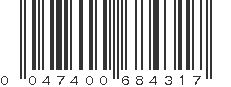 UPC 047400684317