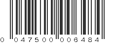 UPC 047500006484