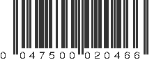 UPC 047500020466