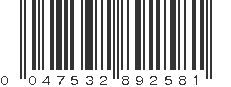 UPC 047532892581