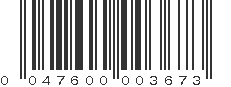 UPC 047600003673