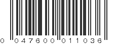 UPC 047600011036