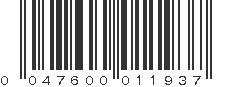 UPC 047600011937