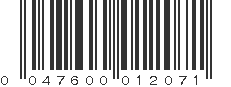 UPC 047600012071