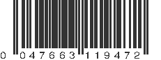 UPC 047663119472