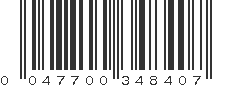 UPC 047700348407