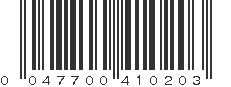 UPC 047700410203