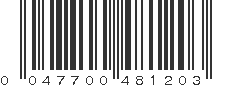 UPC 047700481203
