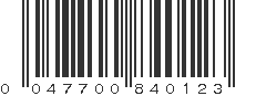 UPC 047700840123