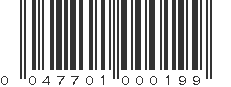 UPC 047701000199