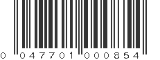 UPC 047701000854