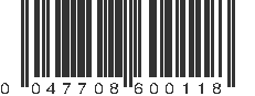 UPC 047708600118