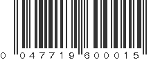 UPC 047719600015