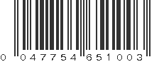 UPC 047754651003