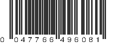 UPC 047766496081