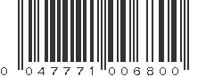 UPC 047771006800