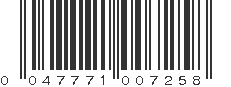 UPC 047771007258