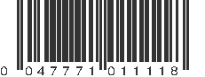 UPC 047771011118