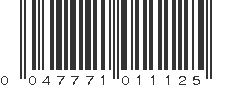 UPC 047771011125