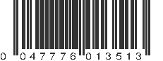 UPC 047776013513