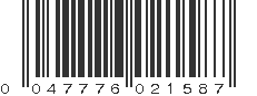 UPC 047776021587