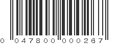 UPC 047800000267