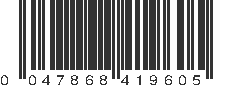 UPC 047868419605