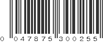 UPC 047875300255