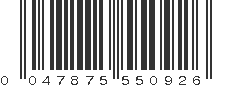 UPC 047875550926