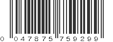 UPC 047875759299