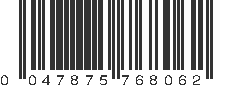 UPC 047875768062