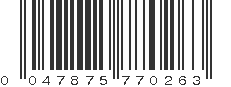 UPC 047875770263