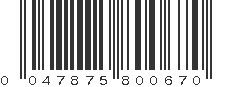 UPC 047875800670