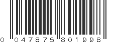 UPC 047875801998