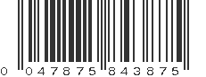 UPC 047875843875