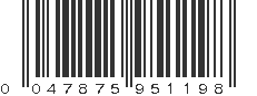 UPC 047875951198