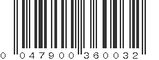 UPC 047900360032