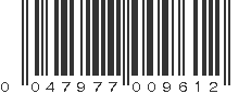 UPC 047977009612