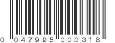 UPC 047995000318