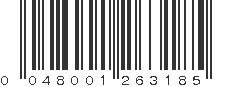 UPC 048001263185