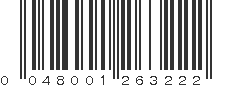UPC 048001263222