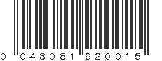 UPC 048081920015