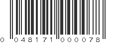 UPC 048171000078
