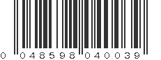 UPC 048598040039