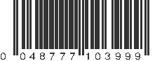 UPC 048777103999