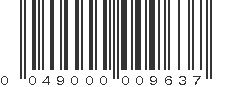 UPC 049000009637