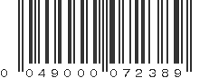 UPC 049000072389