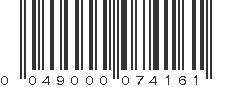 UPC 049000074161